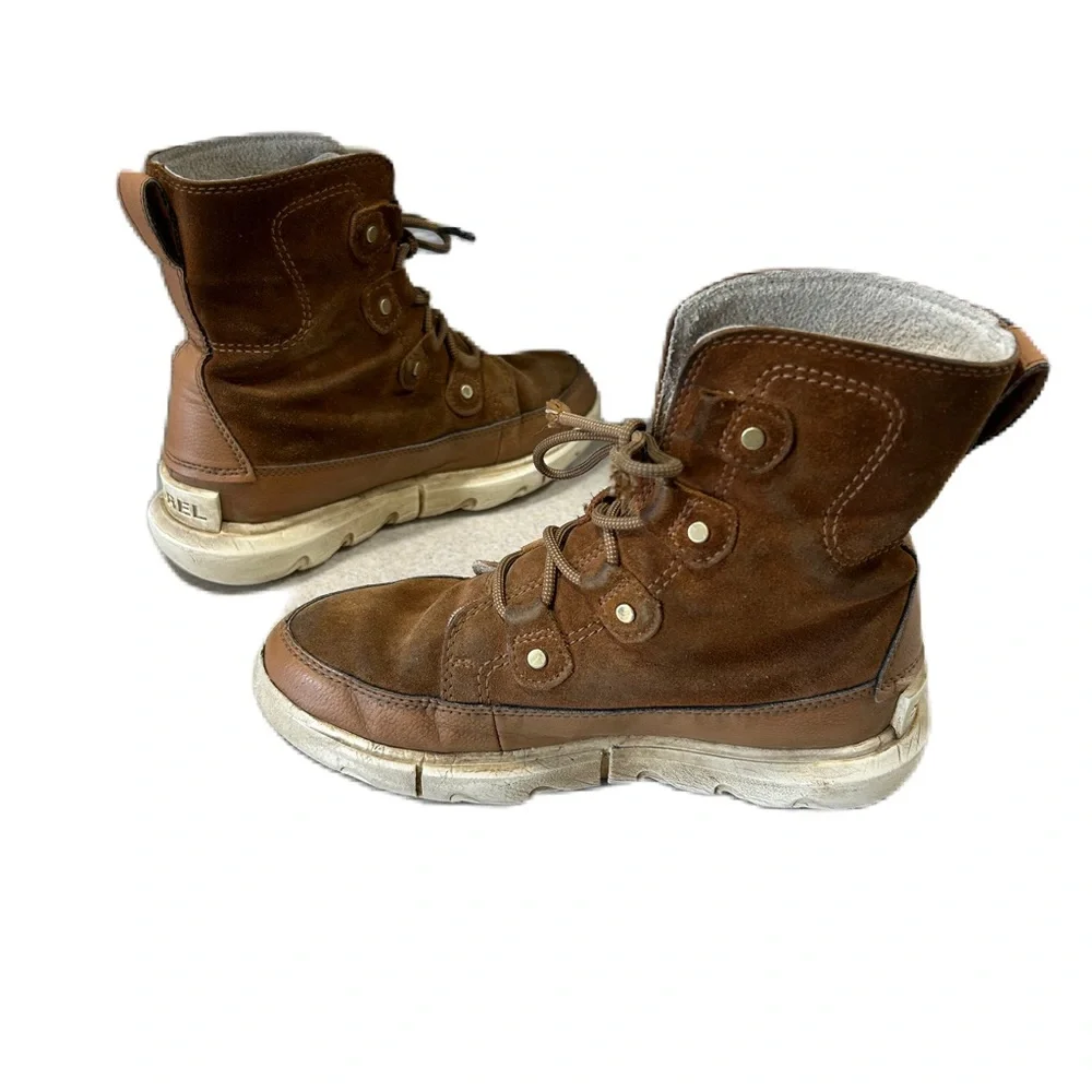 Sorel Kids Explorer Lace Boot Sz 3 Leather Waterproof Outdoor